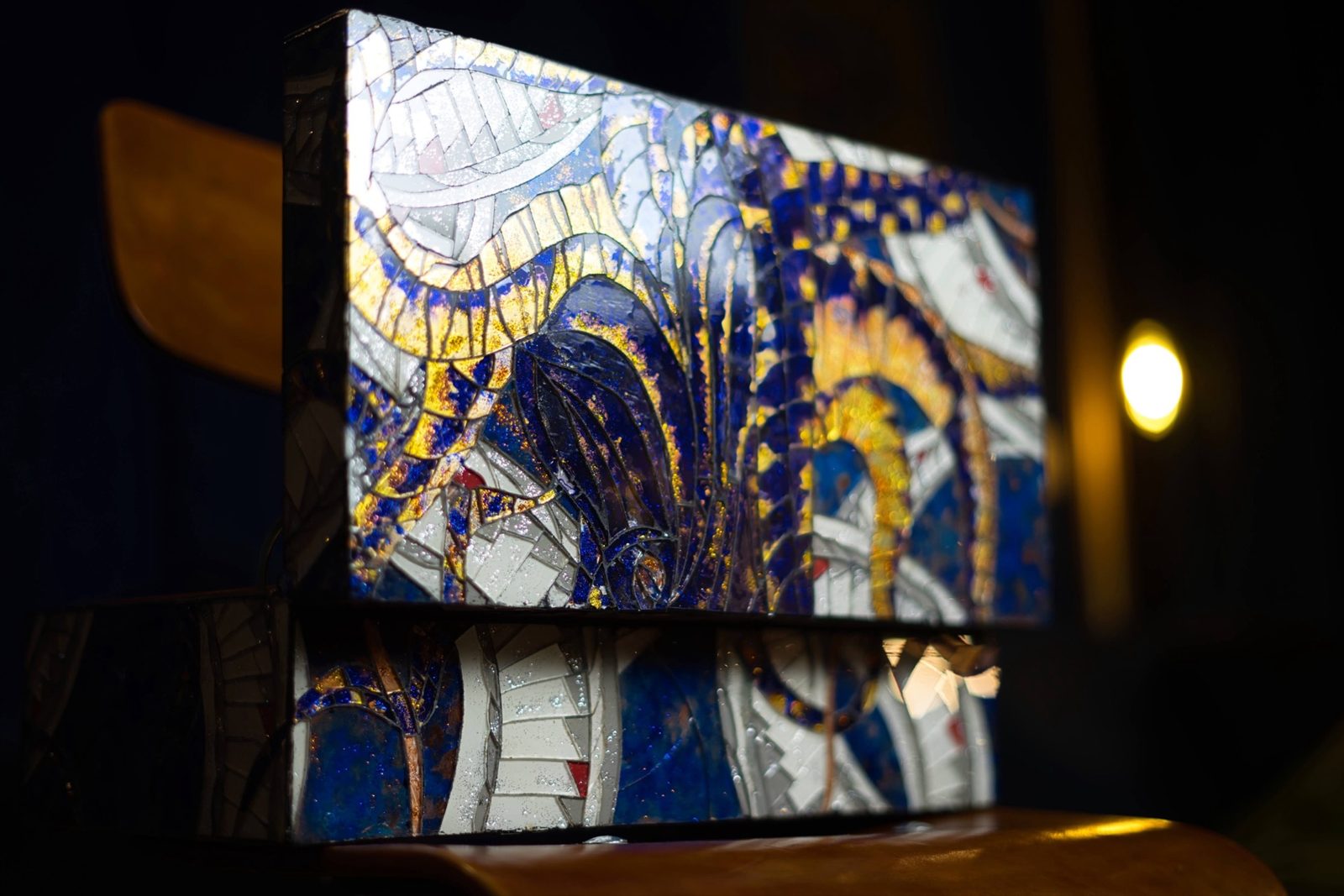 Coffret Poulpe — Marqueterie de verre Norbert Alali Artiste